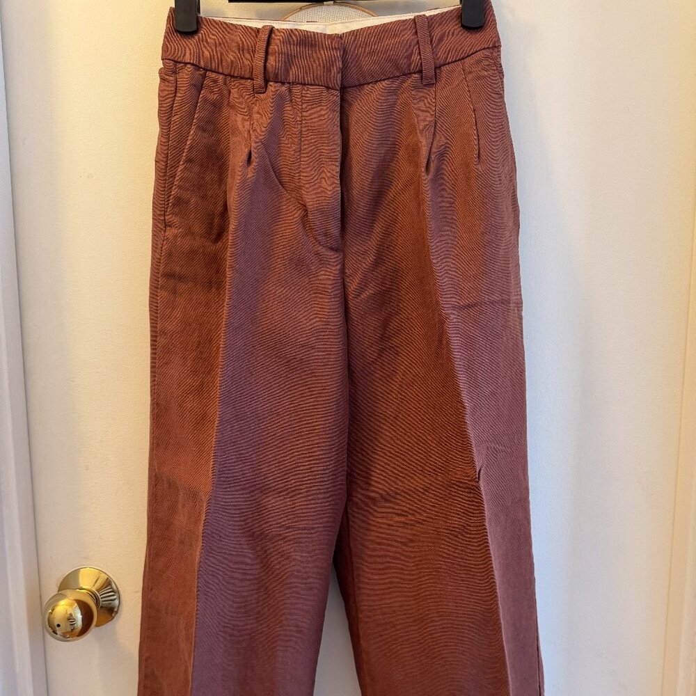Aritzia Wilfred Effortless Linen Cropped Pants